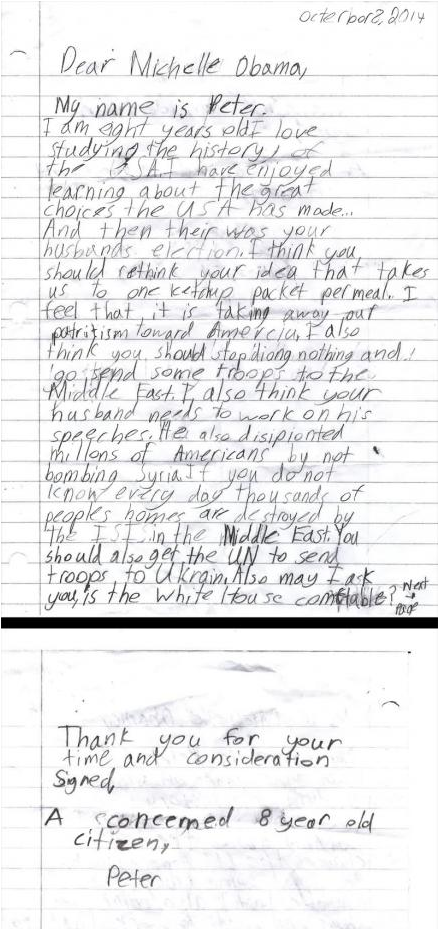  photo Peters letter to White House 8yr old.png