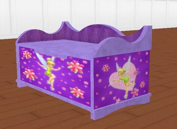 tinkerbell wooden toy box