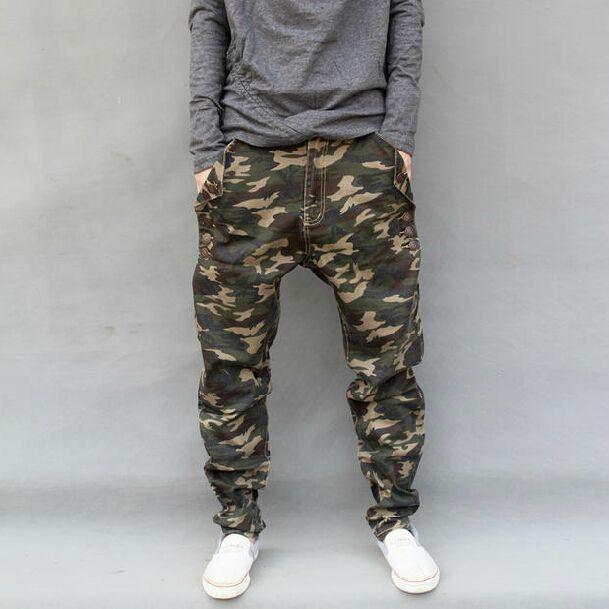 camo drop crotch pants