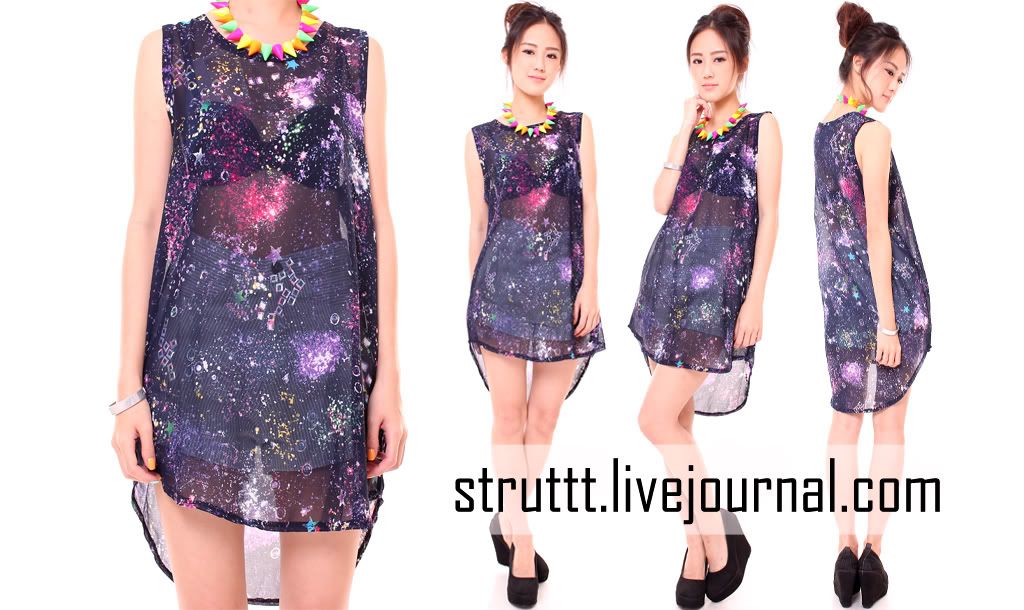 Cosmic Print Dress