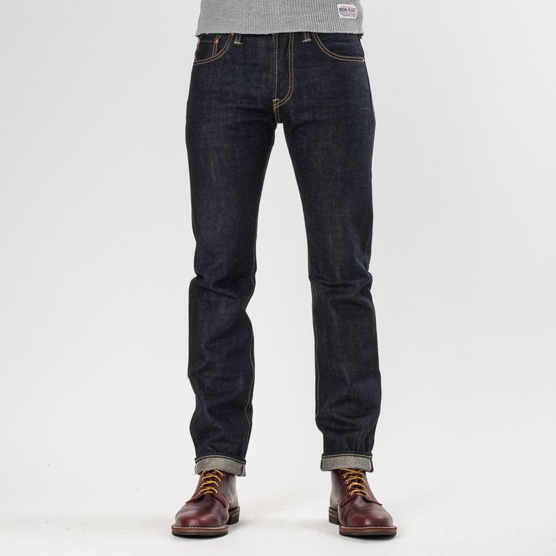 IH-777N - 17oz Selvedge Denim Super-Slim Tapered Cut Jeans - Natural Indigo