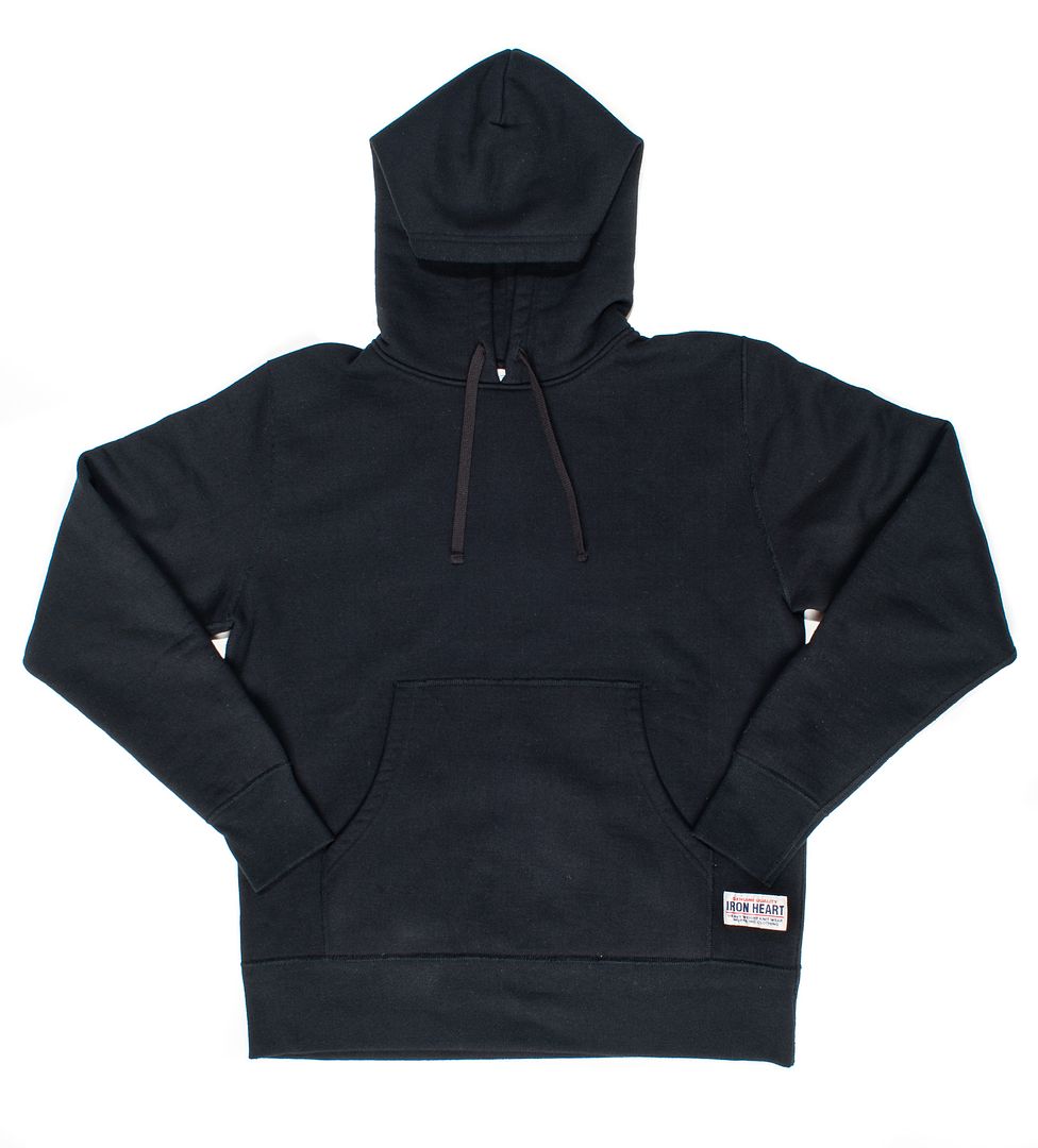 IHSW-23 - Ultra Heavy Pull-On Hooded Sweatshirt in Black