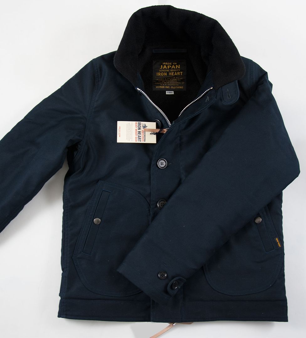 IHM-04 - Alpaca Lined N1 Deck Jacket - Olive, Black and Navy
